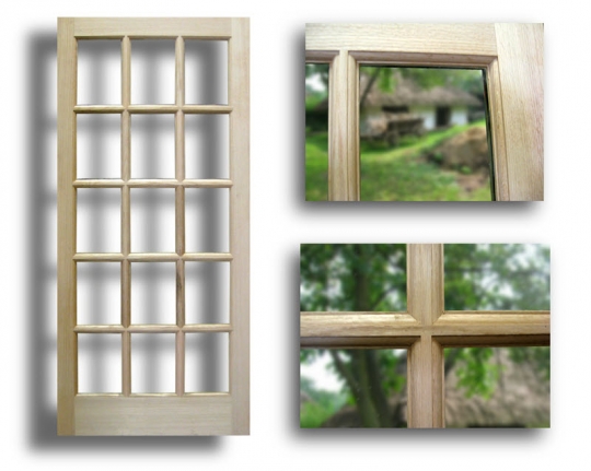 Oak Exterior French Door - 15 Lite - 36 x 80 -SLAB ONLY: Home Surplus Oak Exterior French Door - 15 Lite - 36 x 80 -SLAB ONLY: Home Surplus