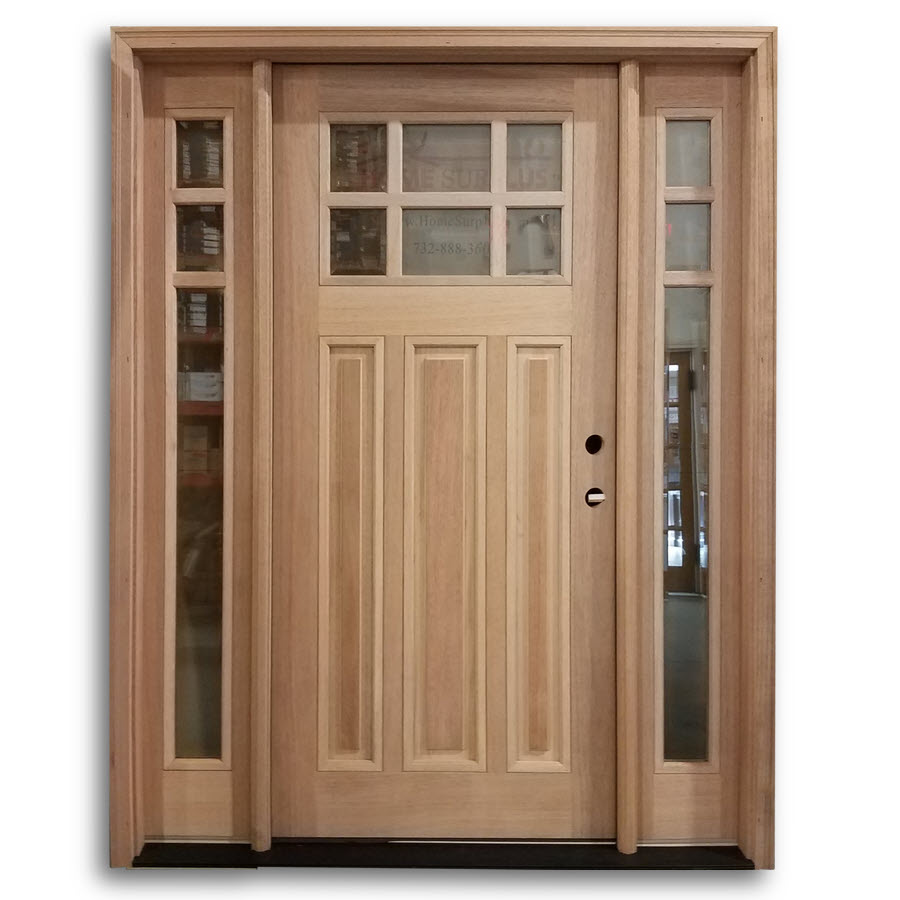 HTC60 Prehung 6 Lite Mahogany Exterior Door with 2