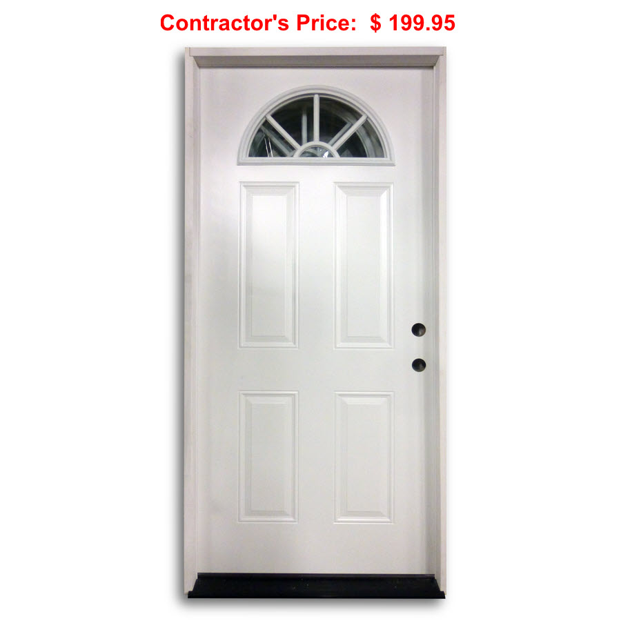 36 inch PreHung Steel Door Fanlite Home Surplus