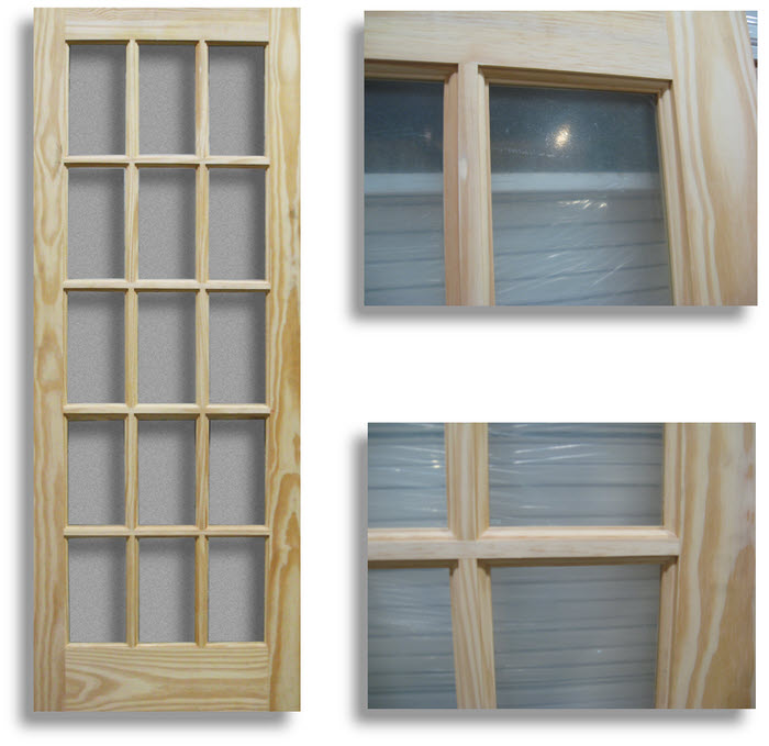 Pine Interior French Door 15 Lite 32 W