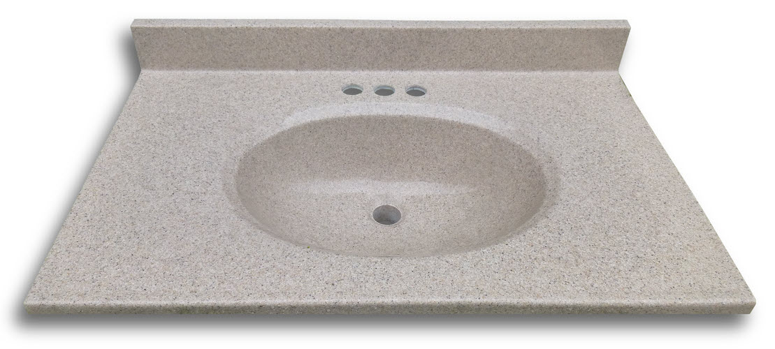 Cultured Marble Vanity Top Sandy Beach 49 W X 19 D Home Surplus