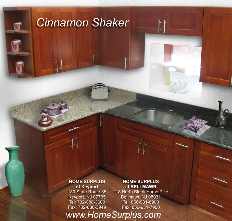 Cinnamon Shaker Cabinets Home Surplus