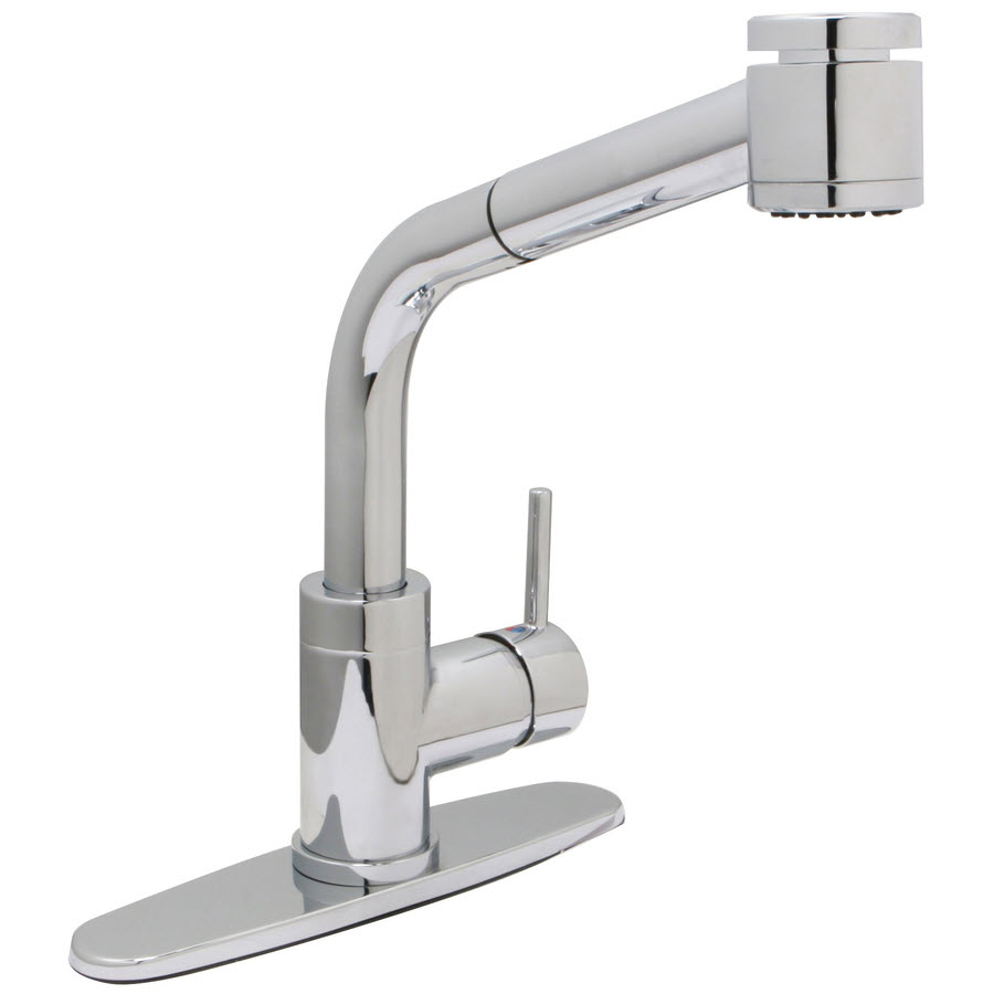 Huntington Brass High Arc Pull Out Kitchen Faucet Chrome