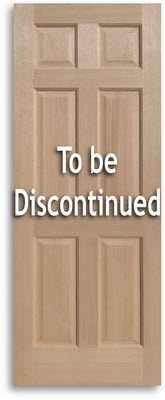 6 Panel Red Oak Door 34w80h Home Surplus