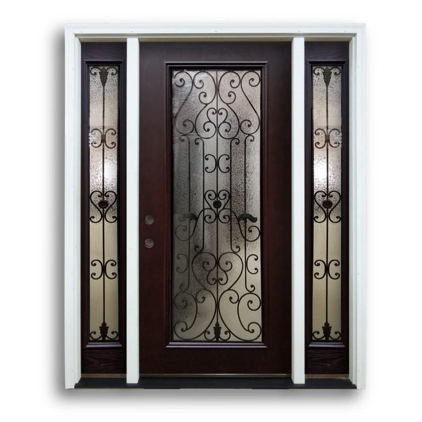 Prehung Espresso Fiberglass Full Hestia 2 Sidelites Home Surplus