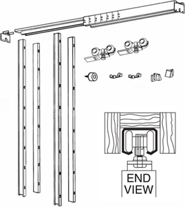 Pocket Door Frame Kit Heavy Duty 125lbs Home Surplus