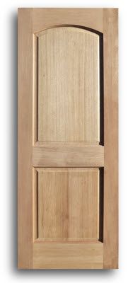 Arched 2 Panel Mahogany Interior Door 36w 80h