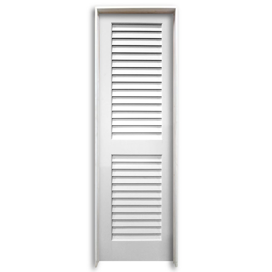 24 Pre Hung Interior Plantation Primed Louver Door