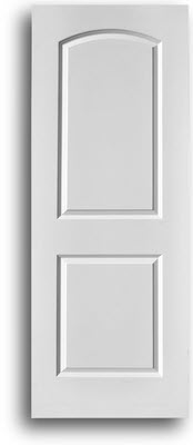 Arched 2 Panel Primed Pine Door 34w80h