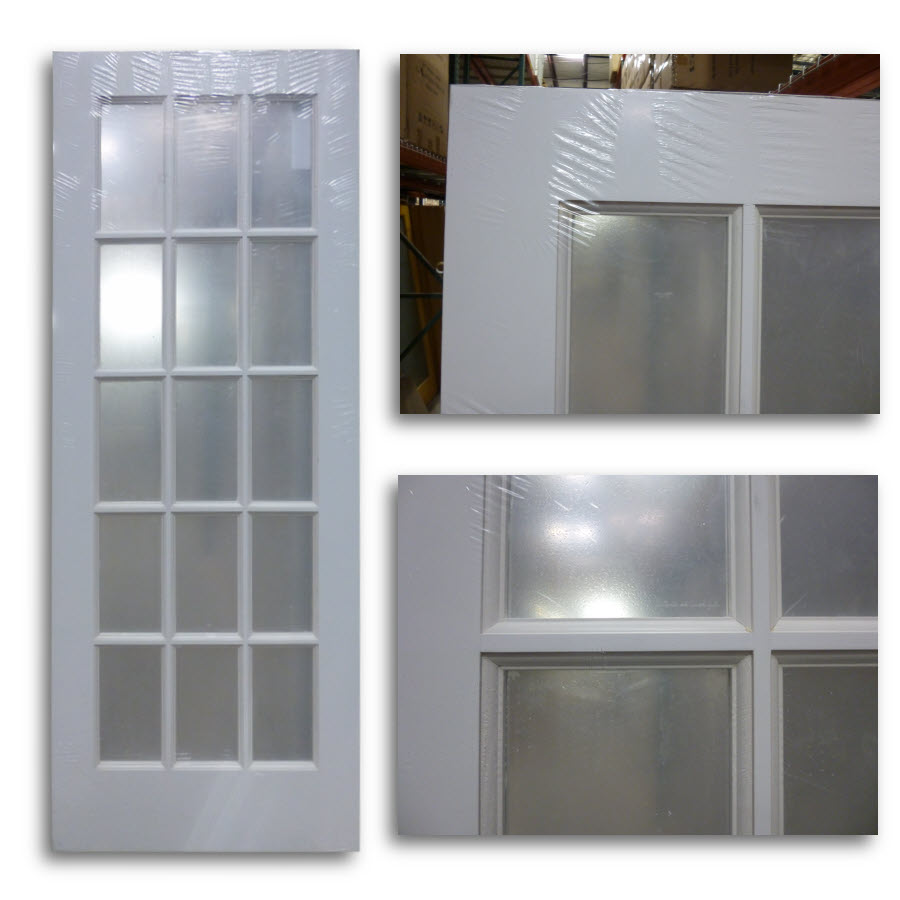 Interior French Door Primed White 15 Lite 30 W