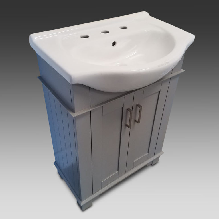 Newcastle Vanity Combo With China Sink Grey 24" wide x 17" deep