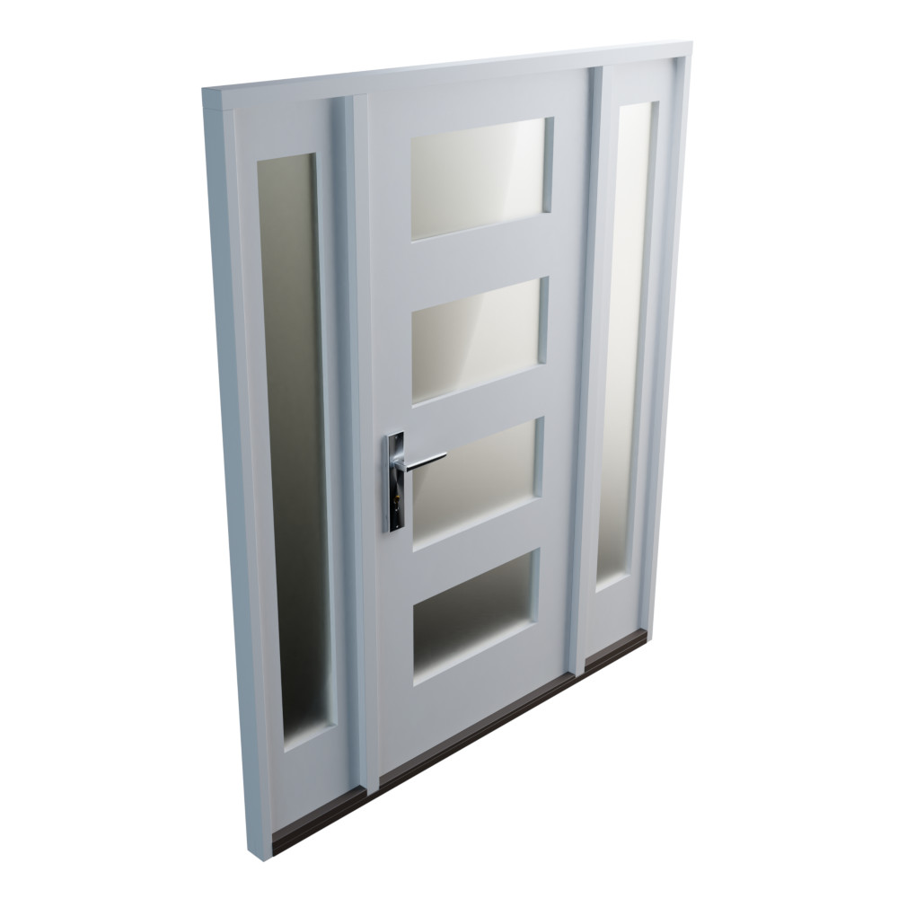 Luma PreHung Exterior Fiberglass Door With 2 Sidelites Luma PreHung Exterior Fiberglass Door With 2 Sidelites
