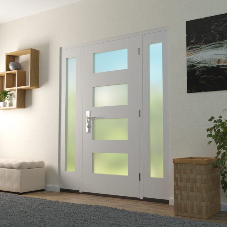 Luma PreHung Exterior Fiberglass Door With 2 Sidelites Luma PreHung Exterior Fiberglass Door With 2 Sidelites
