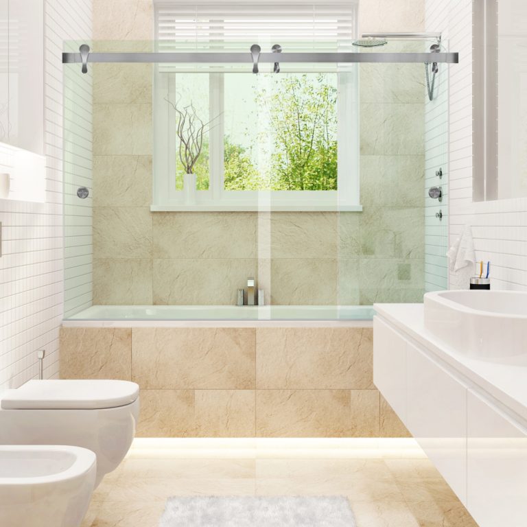 Hawaii Shower Door 60w62h Satin Nickel Home Surplus