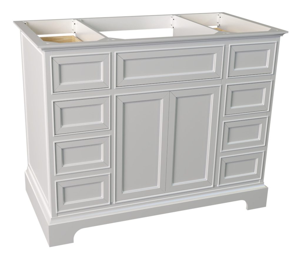 SHELBY Vanity Base 42 inch White: Home Surplus
