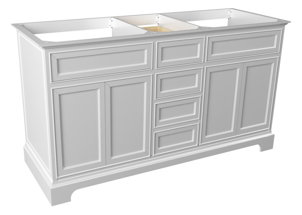 SHELBY Vanity Base 60 inch White: Home Surplus